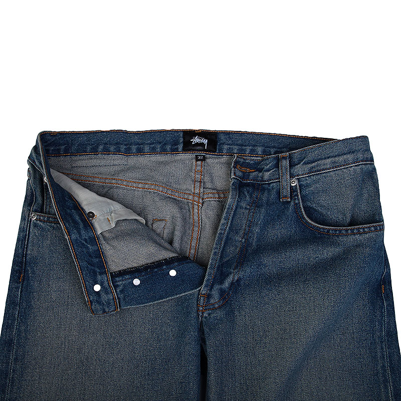 мужские синие джинсы Stussy USA Light Wash Denim Jeans 195018-light blue - цена, описание, фото 2